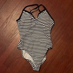 Black and white swimsuit